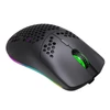Kép 19/20 - HXSJ T66 RGB 2.4G vezeték nélküli gamer egér, RGB világítás, tölthető, állítható DPI, ergonomikus - Fekete