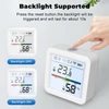 Kép 5/18 - Wifi hőmérő és páratartalom-mérő TY alkalmazással, LCD kijelzővel, leválasztható állvánnyal, valós idejű követéssel otthonra, hálószobára, üvegházra