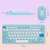 Kép 2/8 - Vezeték nélküli billentyűzet és egér szett 2.4G ergonomikus, kompakt, halk számítógéphez és laptophoz - Pink