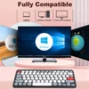 Kép 5/8 - Vezeték nélküli billentyűzet és egér szett 2.4G ergonomikus, kompakt, halk számítógéphez és laptophoz - Pink
