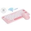 Kép 1/8 - Vezeték nélküli billentyűzet és egér szett 2.4G ergonomikus, kompakt, halk számítógéphez és laptophoz - Pink