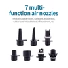 Kép 6/16 - 20 psi nagy nyomású SUP pumpa, kétmotoros, 150 W, 12 V DC, 7 fúvókával, hordozható, LED kijelzővel