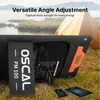 Kép 7/10 - Oscal PM100 összecsukható napelem, 23%-os hatékonyság, monokristályos cellák, IP65, Type-C, QC3.0+USB kimenet, 5 az 1-ben kábel