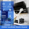 Kép 3/10 - 2500 W nagy nyomású gőztisztító, 1100 ml, 3 bar, hordozható, 3 kefefejjel, otthoni és autó tisztításhoz - Zöld