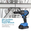 Kép 3/15 - 20 V-os vezeték nélküli, kefementes ütvecsavarozó 1/2" tokmánnyal, 350 Nm nyomatékkal, 6 dugókulccsal, 2,0 Ah akkumulátorral