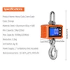 Kép 3/12 - Digitális függőmérleg 1000 kg/2204 lb hordozható darumérleg LCD háttérvilágítással, ipari kampós mérleg építkezéshez, utazáshoz, piacra, horgászathoz - Narancs