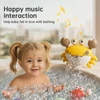 Kép 2/11 - Tumama baba fürdőjátékok aranyos éneklő buborékfújó rák, 3 úszó bálna, pingvin, rák, elem nélküli, tapadókorongos, penészmentes, biztonságos ABS - Sárga