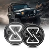 Kép 2/8 - 7 hüvelykes vízálló, kerek autólámpa, tompított és távolsági fénnyel, DRL irányjelzővel Jeep Wranglerhez - 1 db
