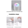 Kép 2/2 - 300ml USB párásító, hordozható, színes hangulatvilágítás, folyamatos/szünetes permet, csendes, időzítővel - Fehér