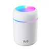 Kép 1/2 - 300ml USB párásító, hordozható, színes hangulatvilágítás, folyamatos/szünetes permet, csendes, időzítővel - Fehér
