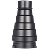 Kép 8/10 - Fém kúpos orr méhsejtráccsal 5 db-os színszűrő készlet Bowens Mount stúdióvakuhoz, monolight fotózáshoz