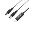 Kép 7/8 - HiFing USB–MIDI átalakító kábel – számítógép és zenei billentyűzet összekötéséhez, 5 tűs, fekete