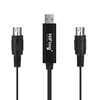 Kép 1/8 - HiFing USB–MIDI átalakító kábel – számítógép és zenei billentyűzet összekötéséhez, 5 tűs, fekete
