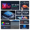 Kép 9/11 - Ninkear T40 2 az 1-ben tablet PC, 14" IPS érintőkijelző, Intel N100, 16GB RAM, 512GB SSD, WiFi 6, BT 5.2, 5000mAh, RGB billentyűzet