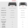 Kép 11/13 - GameSir G8 Plus Bluetooth játékvezérlő, 6 tengelyes giroszkóp, Hall-effektus karok, 1000mAh, Switch/iOS/Android/PC - Fekete