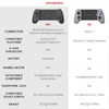 Kép 12/13 - GameSir G8 Plus Bluetooth játékvezérlő, 6 tengelyes giroszkóp, Hall-effektus karok, 1000mAh, Switch/iOS/Android/PC - Fekete