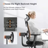 Kép 5/9 - NEWTRAL MAGICH003 ergonomikus irodai szék, automatikus háttámla, állítható fejtámla, 3D karfa - Fekete