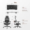 Kép 5/7 - NEWTRAL MAGICH003 ergonomikus irodai szék levehető asztallal, automatikus háttámla, állítható fejtámla, 3D karfa - Fekete