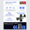 Kép 6/12 - AOOSTAR R7 NAS Mini PC, Ryzen 7 5825U, DDR4 RAM+SSD, 3x4K kijelző, WiFi 6, BT 5.2, 2xUSB3.0, 2x2.5G LAN, dupla ventilátor - 32GB+1TB