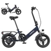 Kép 2/7 - HillMiles Mile 1 elektromos kerékpár, 250W, 36V 10,4Ah, 14" gumi, 25km/h, 60km hatótáv, tárcsafék, teleszkóp - Kék