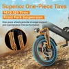 Kép 3/7 - HillMiles Mile 1 elektromos kerékpár, 250W, 36V 10,4Ah, 14" gumi, 25km/h, 60km hatótáv, tárcsafék, teleszkóp - Fekete