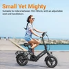 Kép 6/7 - HillMiles Mile 1 elektromos kerékpár, 250W, 36V 10,4Ah, 14" gumi, 25km/h, 60km hatótáv, tárcsafék, teleszkóp - Fekete