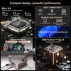 Kép 2/9 - GEEKOM A5 mini PC, AMD Ryzen 5 7430U, 6 mag, 4.3GHz, 16GB RAM, 512GB SSD, WiFi 6, BT 5.2, 4 kijelző, HDMI, USB-C, USB-A, SD, LAN, jack