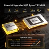 Kép 3/12 - GEEKOM A8 AI Mini PC, AMD Ryzen 7 8745HS, 8 mag, max. 5,1GHz, 32GB DDR5 RAM, 1TB SSD, 4 kijelzős, WiFi 6E, BT 5.2