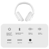 Kép 8/8 - Tronsmart Sounfii Q20 ANC Bluetooth fejhallgató, 50 óra üzemidő, 90°-ban forgó párnák, 2 eszköz párosítás, app vezérlés, zajszűrés - Fehér