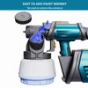 Kép 4/7 - Tilswall Shark 800W festékszóró készülék – nagy teljesítmény, többféle fúvóka, hosszú légcső, ideális otthoni és professzionális festési munkákhoz
