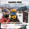 Kép 6/7 - Houtonsen S6 motoros sisak headset, 1000m intercom, hangnavigáció, Bluetooth 5.1, 30 óra üzemidő, Type-C, IP65 vízálló - 1 db