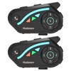 Kép 1/11 - Houtonsen V8 Plus motoros sisak headset, 1000m 2-fős intercom, 30h üzemidő, zajszűrés, MP3/GPS/FM, AI asszisztens, IPX67, BT 5.2, 2 db/csomag