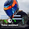 Kép 9/11 - Houtonsen V8 Plus motoros sisak headset, 1000m 2 fős intercom, 30h üzemidő, zajszűrés, MP3/GPS/FM, AI asszisztens, IPX67, Bluetooth 5.2