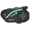 Kép 1/11 - Houtonsen V8 Plus motoros sisak headset, 1000m 2 fős intercom, 30h üzemidő, zajszűrés, MP3/GPS/FM, AI asszisztens, IPX67, Bluetooth 5.2