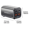 Kép 3/10 - ESSAGER 67W GaN asztali töltő, 2 USB-A + 2 Type-C, PD 3.0 QC 3.0 gyorstöltés, intelligens védelem, MacBook, Samsung, iPhone 15, laptophoz