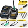 Kép 1/8 - FNIRSI DWS-200 F245 prémium 200W forrasztóállomás 6 heggyel, 2 segédkézzel, színes kijelzővel, hőfok tárolás, görbe mód