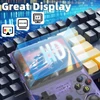 Kép 3/7 - R36S retro játékkonzol, 10 000 játékkal, ArkOS 2.0, 20 emulátor, 3,5" IPS kijelző - Lila, 64GB kártya