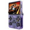 Kép 1/7 - R36S retro játékkonzol, 10 000 játékkal, ArkOS 2.0, 20 emulátor, 3,5" IPS kijelző - Lila, 64GB kártya
