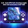 Kép 3/9 - Magicx Mini Zero 28 V2 retro játékkonzol, 2,8" 640×480 IPS kijelző, 7 óra játékidő - 128GB, lila