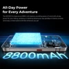 Kép 11/11 - Oukitel WP200 Pro 5G tereptúrás telefon, fejhallgató/óra, 24GB+1TB, 6.7" AMOLED, 108MP kamera, 8800mAh, Android 15, IP68 - Fekete
