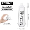 Kép 2/9 - NEWBOLER BOT225 összecsukható, puha, BPA-mentes sportkulacs – 700 ml, fehér