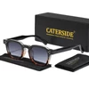 Kép 1/3 - CATERSIDE K39896-C07 retro szögletes napszemüveg, UV400 védelem