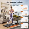 Kép 7/12 - SYSURO S1L MIX gyaloglópad, 2,5 LE motor, 0,6-10 km/h, HIIT mód, 9% dőlésszög, 5 rétegű futószalag, <45dB, összecsukható