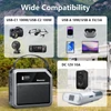 Kép 10/13 - NEWSMY P72 hordozható tápállomás, 268W, 270Wh/72000mAh LiMnFePO4 akku, fényszóró, 2×100W USB-C PD, 5 kimenet