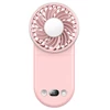 Kép 1/17 - WT20 hordozható kézi ventilátor, 3 sebesség, digitális kijelző, 180°-ban állítható, 2000mAh, USB-s, powerbank, telefontartó – Pink