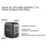 Kép 2/7 - MINIX P1 GaN gyorstöltő, 65W max teljesítmény, 1×USB-A, 2×USB-C port