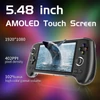 Kép 3/8 - ANBERNIC RG556 játékkonzol 8714 játékkal, 8GB RAM, 128GB tárhely, Android 13, 5,48" AMOLED, WiFi, BT, 8 óra - Fekete, TF kártya nélkül
