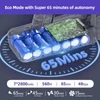 Kép 3/6 - MOOSOO YG-618-B vezeték nélküli porszívó, 180°-os forgás, 48kPa szívóerő, LED kijelző, szőnyegre, padlóra, állatszőrre - Lila