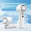 Kép 2/18 - WT21 hordozható kézi ventilátor, 3600mAh akkumulátor, nagy sebességű motor, 180°-ban hajtható, LED kijelző, 100 fokozat - Fehér