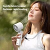 Kép 6/18 - WT21 hordozható kézi ventilátor, 3600mAh akkumulátor, nagy sebességű motor, 180°-ban hajtható, LED kijelző, 100 fokozat - Fehér